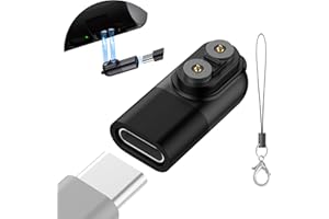 Ermorgen Ladeadapter Typ C Kompatibel mit LEDLENSER P&H Models Adapter für H5R,H7R,H15R,P18R Kompatibel mit Magnetisches Ladegerät Ladekabel - Schwarz