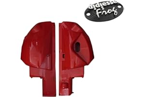 EcoPrice® - Scocche Frog Sinistra e Destra con Targhetta - Ricambi 100% compatibili con macchine caffè Frog componenti originali COLORE (Rosso pieno)