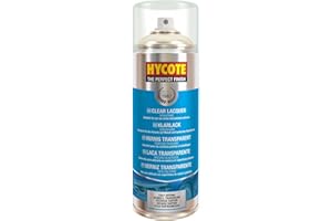 Hycote Vernis Transparent Brillant en Spray – Laque de Protection Acrylique 400 ml – Fixe et Protège la Peinture – Fini Durable, Séchage Rapide