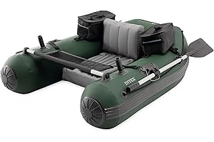 Intex 68381NP - Canotto Gommone Gonfiabile per la Pesca Belly Boat Big Catch Pro, 165x119x38 cm