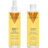 Valquer Pack Solar Body Protector 300 ml and Accelerator Cream 300 ml | SPF 50 Protection Provides Tanned, Hydrated &amp; Smooth