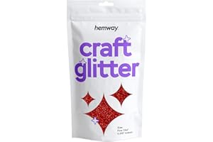 Hemway Craft Glitter Multi Purpose Flakes for Arts Crafts Tumblers Resin Epoxy Nails Wax Scrapbook Glass Schools Decorations - Red - Fine (1/64" 0.015" 0.4mm) 100g / 3.5oz