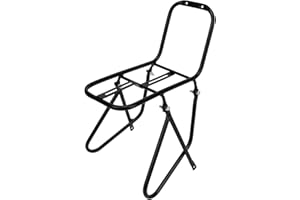 DRFEIFY Bagażnik Rowerowy z Przodu, Powłoka Antykorozyjna, Czarny, Stalowy, Chropowaty Stojak na Rowery Turystyczne Plus na Rower Górski