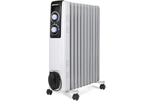 Orbegozo RF 2500, Radiador de Aceite, Construcción Modular de 11 Elementos, 2500 W, Blanco