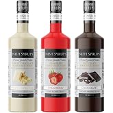 Nish &Ccedil;ikolata, &Ccedil;ilek, Beyaz &Ccedil;ikolata Aromalı Şurup 3'l&uuml; Set (3x700 ml)