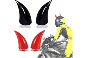 Bibykivn Motorcycle Helmet Demon Horn Sucker Accessories - Corna Diavoletto da Applicare al Casco da Sci, Moto, Adulto, Bambino Helmet