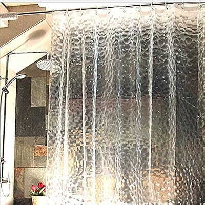 S-ZONE 3D Cube d'eau moisissure Preuve de l'eau Rideau de douche