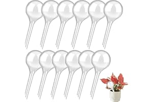 Hongoen 12 Stück Kleine Pflanzen Gießkugeln 13x5cm Pflanzen Bewässerungskugeln,Dosierte Bewässerung,Bewässerungskugeln für Pflanzen,Wasserkugeln für Pflanzen,Pflanzenbewässerung Indoor