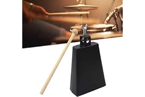 ZETILING Cencerro de percusión, Cencerro de percusión de Metal con Accesorios de batería de Palo Instrumento Musical para batería