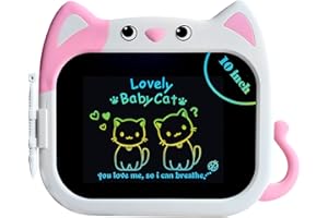 KHPTOP LCD Schreibtafel 10' Zoll,Lcd writing Tablet Zeichenbrett Kinder Schreibtablett Board Kinder Pädagogisches Lernen Spielzeug Geburtstag Geschenke Geschenke Spielzeug für 2 3 4 5 Jahre alt Kinder (Rosa)