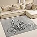 Produktbild ingbags Super Weich Modern Skull Motorrad, ein Wohnzimmer Teppiche Teppich Schlafzimmer Teppich für Kinder Play massiv Home Decorator Boden Teppich und Teppiche 160 x 121,9 cm, multi, 63 x 48 Inch