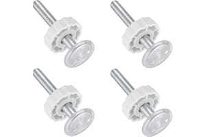 NKHUI 4Pack for Pressure Mounted Baby and Pet Safety Gates Accessory Screw Bolts Kit，M10 Baby Products Safety Equipment for Baby and Pet Safety Gates, Pressure Mounted Gates Replacement Set (White)