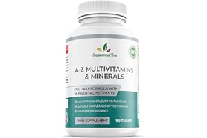 SUPPLEMENT TREE A-Z Multivitamins and Minerals Tablets - 180 Vegan Multivitamin Tablets for Men & Women (6 Months Supply) - One a Day 26 Nutrients Multivitamins and Multi Minerals Pills - UK Manufactured