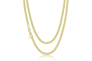 Suplight Mens Necklace Stainless Steel Chains, Silver/Gold/Black Plated Punk Miami Curb Link Chains, 4MM/6MM/9MM Cuban/Square Box/Figaro Necklace Jewellery Gifts for Men 18" 20" 22" 24" 26" 28" 30"