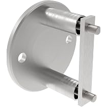 Homend Edelstahl-Wandhalterung Für Treppengeländer – 10 Stück Set Mit Bodenflansch, Für 45-60 Mm Rohre, Satiniert