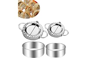 XUTONG Stainless Steel Dumpling Maker 4 Pcs Small and Large Dumpling Mold Dough Press Cutter Wrapper Pie Crimper Pastry Tools Ravioli Mould.