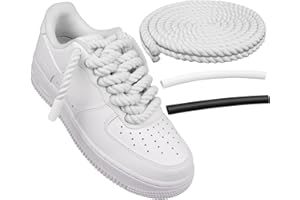 Endoto Lacets Gros ronds épais en coton - Lacet corde pour Air Force 1 chaussures Sneaker, big rope laces
