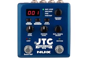 NUX JTC PRO Drum Loop Pro Pedal Dual Switch Looper 6 horas de grabación 24 bits y 44,1 kHz frecuencia de muestreo