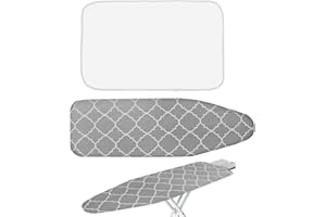 GEAANEN Copriasse Da Stiro Universale Copertura Asse Da Stiro Telo Asse Da Stiro Tessuto Resistente E Splendidamente Stampato Con Stiratura E Indumenti Protettivi 136*51 Cm (Adatto Per Pannello 120*41 Cm)