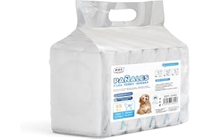 SMELL & SMILE Pañales Desechables para Perro Pañales para Perros Sanitarios para Mascotas Bragas Higiénicas Suaves absorbentes (Hembra, XS)