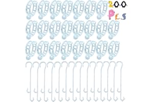 Fycooler 200pcs Pflanzenklammern-100pcs Tomatenhaken Gemüsehaken 13cm J-Haken Haken und Ringförmige Tomatenclips 100pcs Tomatenklammern - Pflanzenclips für die Aufbewahrung von Gartenpflanzen Stängel