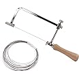 HOMESOM 1PC Coping Saw Steel Frame with 0.5mm Diamond Wire Saw for Wood Stone Jade Metal Cutting Multi Function Hand Tool