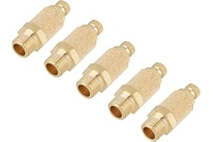 HILILAND 5 teile/satz 1/8 BSP Messing Pneumatische Schalldämpfer Luftstrom Drehzahlregelung Gasschalldämpfer