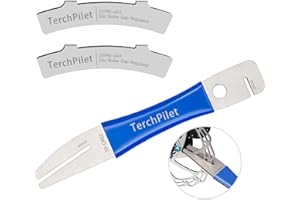 TerchPilet Bike Disc Rotor Truing Tool Kit - 2 in1 Bicycle Brake Rotor Truing Fork& Hydraulic Brake Piston Press-Steel Rotor Adjustment Tool Alignment for Mountain Road Bike