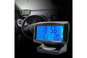 Thermomètre d'horloge de voiture Baceyong, horloge numérique et thermomètre 2 en 1 avec affichage à LED, utilisé pour l'ameublement intérieur et extérieur de la voiture