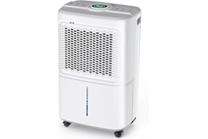 Crecolife Deumidificatore Elettrico a Risparmio Energetico, 12 L/24 H, 190 W, per 20 m² con Display Digitale e Pannello di Controllo Touch, 3 Modalità di Deumidificazione, 2 opzioni di