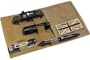 WYNEX Car MOLLE Visor Panel, Tactical Sun Visor Organizer - Suit for Most Vehicle & Truck Visor - with MOLLE Elastic Straps (Khaki)