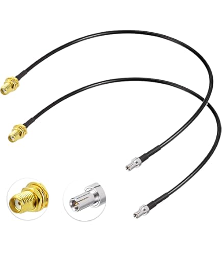 Ahoaepy Lot de 2 adaptateurs d'antenne SMA MCX, connecteur coaxial SMA