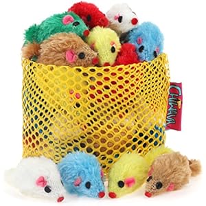 chiwava 2410,4cm Furry Katzenspielzeug Mäuse Lovely Kleine Maus Kätzchen Interaktives Spielen Verschiedene Farben