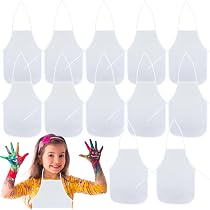 Lot De 12 Tabliers Enfants En Non-tissé – 33x48 Cm – Imperméable, Anti-taches – Pour Peinture, Cuisine, Bricolage – Dès 2 Ans