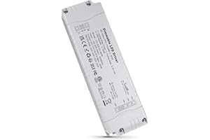 REYLAX LED Driver 12V Dimmable Triac, 80W 6.67A Transformer 240 to 12V, Constant Voltage Thin Power Supply, High Power Factor, Low Voltage Transformer for LED Applications