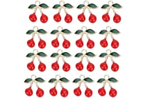 ABOOFAN - 20 ciondoli delicati in Lega con Ciondolo a Forma di Ciliegia, Accessori per collane e Gioielli Fai da Te