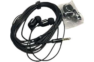Aibyks Extra Lange Ohrstöpsel | 3-Meter Wired In Ear Kopfhörer mit Mikrofon | Kabelgebundenes Stereo-Headset mit klarem Bass für Netzwerk-Karaoke und PC-Aufnahmen