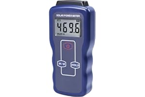 DANOPLUS Solar Power Meter Digital Solar Meter, Solar Irradiance Meter for Solar Energy Testing, Solar Transmission Meter with Accuracy Drift<1.5%/Year&Btu/(ft2-h)& W/m² Units for Meteorology Sun Measurement