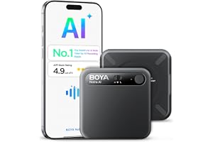 BOYA Notra AI Voice Recorder, 3-mode Capture – atmosfär/telefonsamtal/Bluetooth, AI-transkription och smart summary, stöd 140