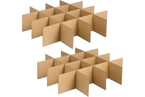 VEEMOON 12pcs Moving Box Glasses Packing Divider Cardboard Box Dividers for Kitchen Dish Shipping Packaging Wine Glassware Home Tidy Closet Stationary Socks Underwear Scarves