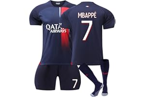 GENERIC France Maillot de Foot Enfant Adulte Mbappe Soccer Jersey Maillots Domicile,2024 Paris Nr.7/10 Ensemble de Maillots de Football,Football Ensemble Entraînement T-Shirt Short et Chaussettes