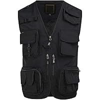 Gilet Utilitaire Eddie Bauer Homme – XXL, Safari, Multi-poches, Gris, Idéal Photo/pêche
