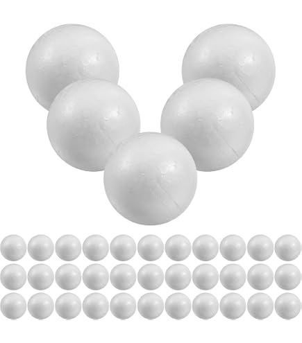 50 Boules Mousse 5cm EXCEART | Pour Déco Noël, Mariage, DIY | Artisanat Modélisation