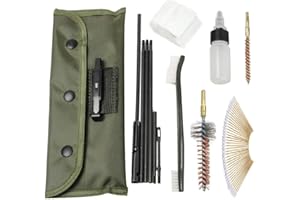 BigTron Nylon Kit per la Pulizia delle Pistole - Accessori per Pistole Pulire Utensili Portatili .22 22LR. 223 e 556, 60 Pezzi
