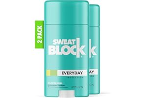 SweatBlock [AM] Deodorant Antiperspirant for Men & Women - Daily Sweat & Odor Protection - Easy, Clean, Smooth Glide - Dermatologist Tested - Coastal Fresh Scent, 2.7oz Stick (Daily Strength 2 Pack)