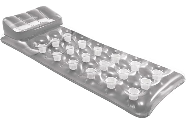 Intex-167446 Materassino 18 Buchi, Colore Grigio, 188 x 71 cm, 58894