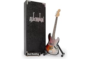 AXMAN Noel Redding (Jimi Hendrix Experience) Miniature Guitar Replica - Music Gifts - Handmade Ornamental 1/4 Scale - Includes a Display Box, Name Tag and Miniature Guitar Stand