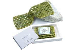 AITELEI Maschera per gli occhi di giada naturale Maschera per gli occhi per dormire per il viso antietà Terapia calda o fredda Benda per occhi, maschere per occhiaie e gonfiore