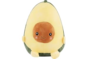 ANBOOR Avocado Gefülltes Tier Weicher Avocado Cuddly Toy Plüsch Kuscheltier für Kinder Mädchen Jungen Geburtstag Valentinstag Ostern Geschenke Party Gefälligkeiten Werfen Kissen (25 cm)