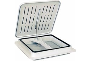 TRIGANO Claraboya universal para autocaravanas con mosquitera, 40 x 40 cm